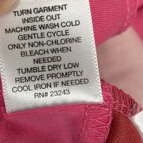 New York & Company Pink Red Dress Medium Sleeves Less Pull Over Cotton - Picture 15 of 15